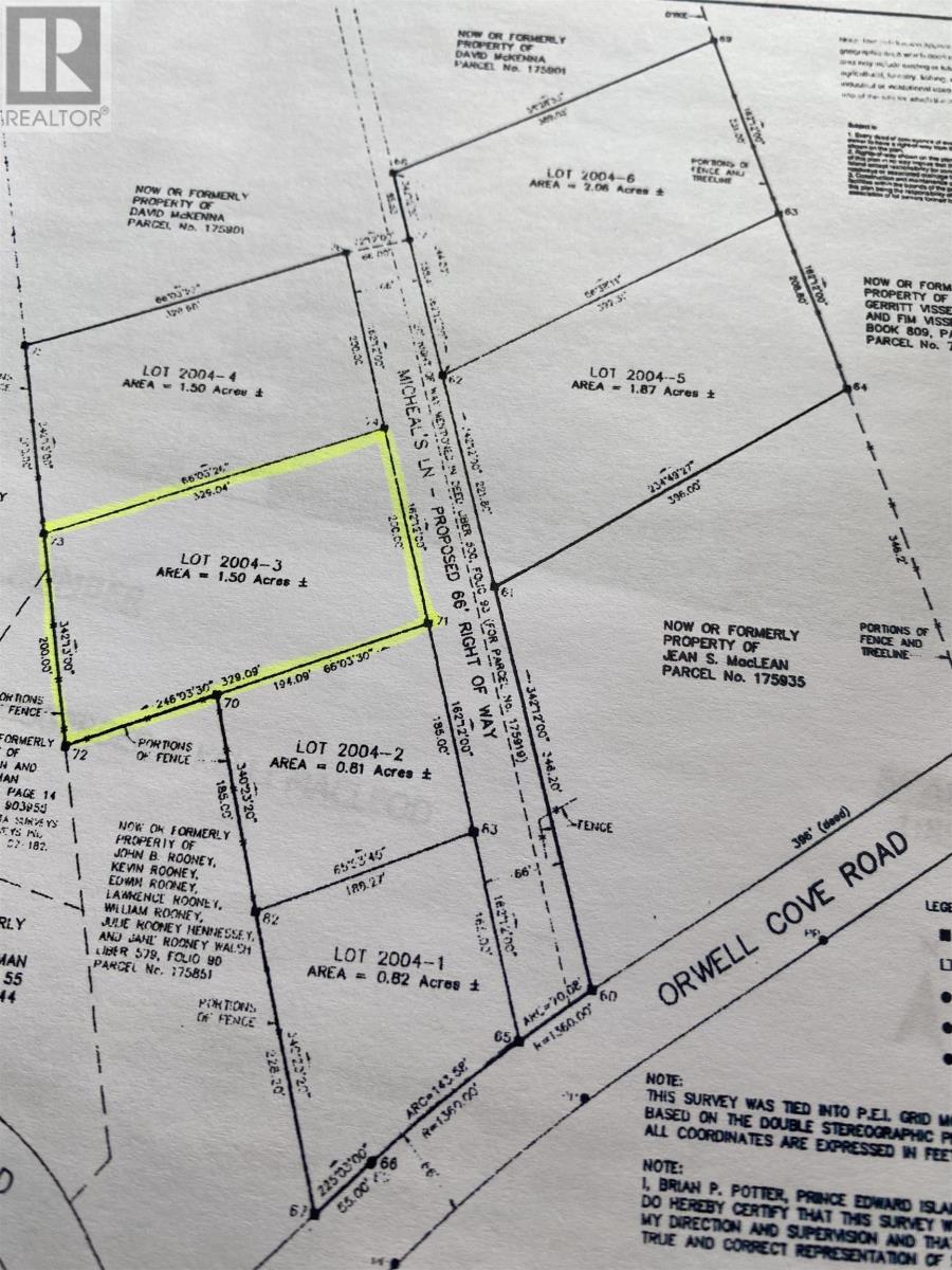Lot 3 Michaels Lane, Orwell Cove, Prince Edward Island